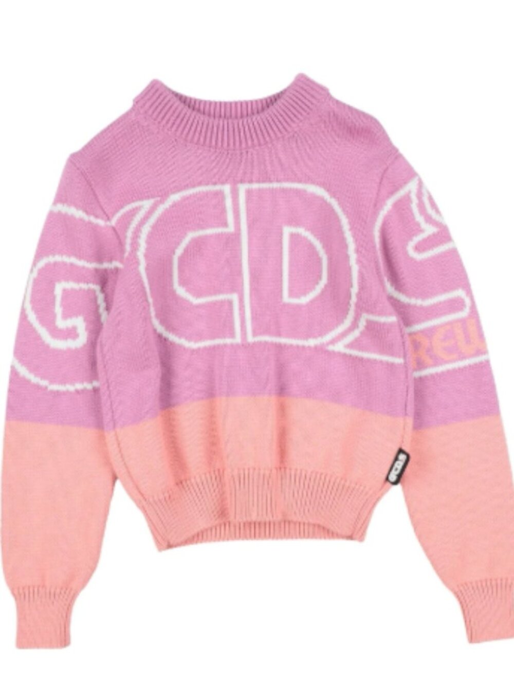 GCDS Kids Sweater Girls 12 Wool Blend Intarsia